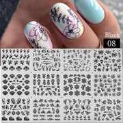 12 Designs Nail Stickers - BigDigss