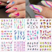 12 Designs Nail Stickers - BigDigss