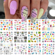 12 Designs Nail Stickers - BigDigss