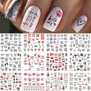 12 Designs Nail Stickers - BigDigss