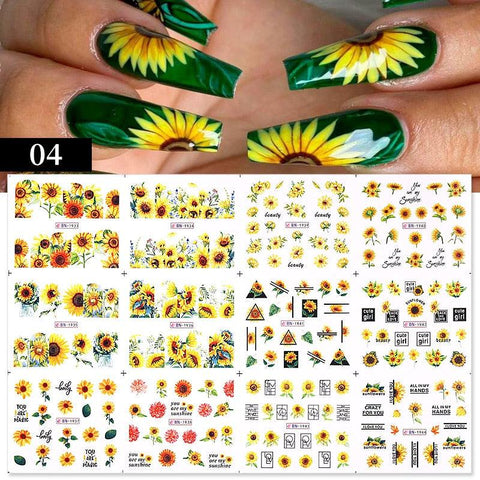 12 Designs Nail Stickers - BigDigss