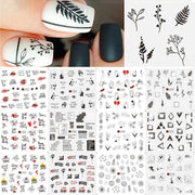 12 Designs Nail Stickers - BigDigss