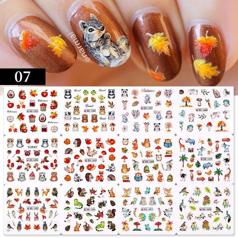 12 Designs Nail Stickers - BigDigss