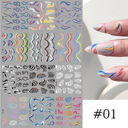 12 Designs Nail Stickers - BigDigss