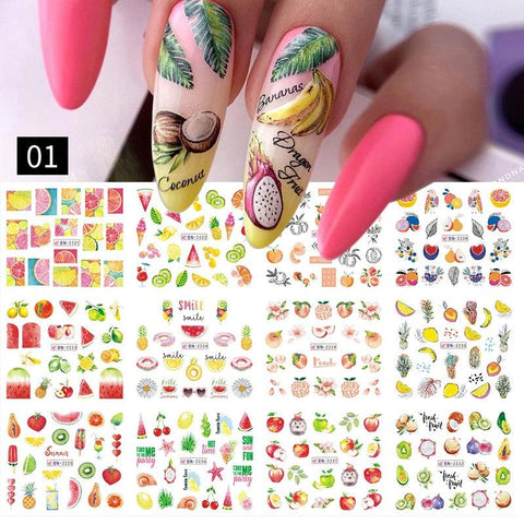 12 Designs Nail Stickers - BigDigss