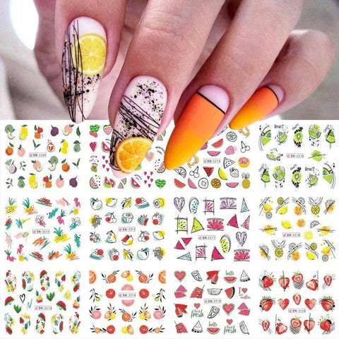 12 Designs Nail Stickers - BigDigss