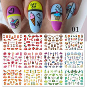 12 Designs Nail Stickers - BigDigss