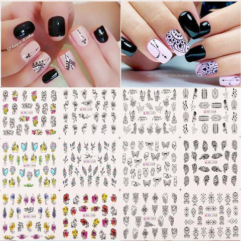 12 Designs Nail Stickers - BigDigss