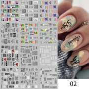 12 Designs Nail Stickers - BigDigss