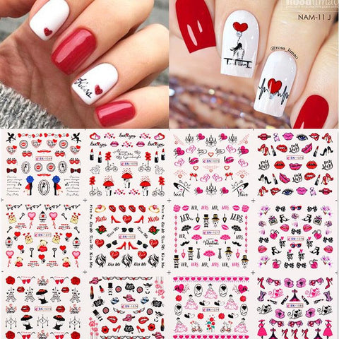 12 Designs Nail Stickers - BigDigss