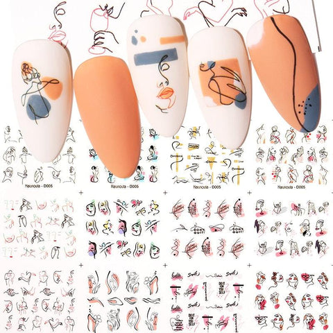 12 Designs Nail Stickers - BigDigss