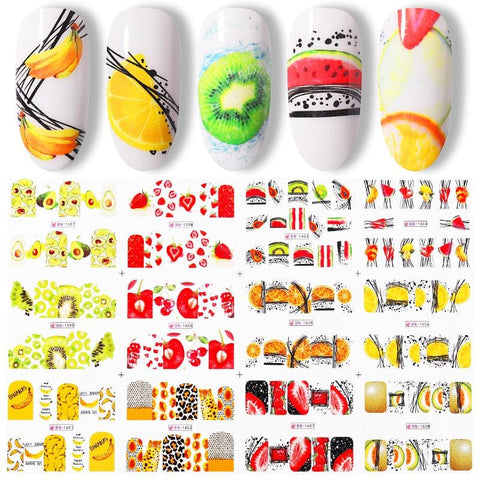 12 Designs Nail Stickers - BigDigss