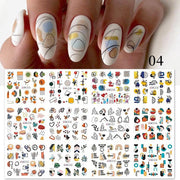 12 Designs Nail Stickers - BigDigss