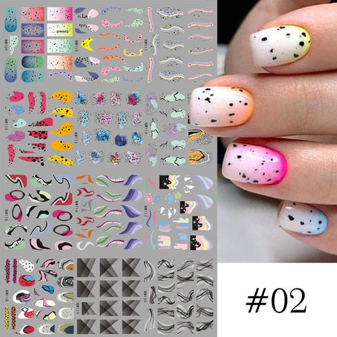 12 Designs Nail Stickers - BigDigss