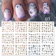 12 Designs Nail Stickers - BigDigss