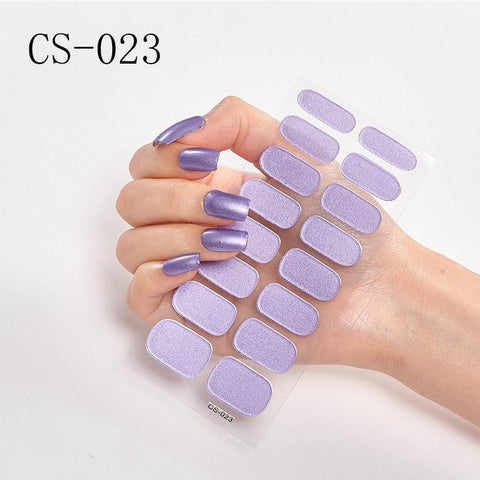 16pcs/sheet Glitter Nail Stickers - BigDigss