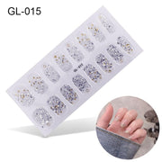 16pcs/sheet Glitter Nail Stickers - BigDigss