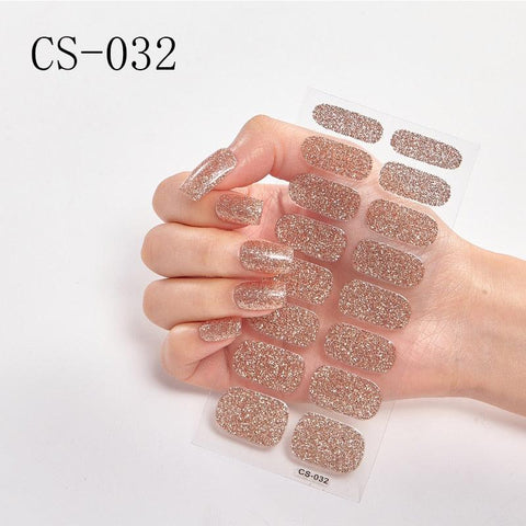 16pcs/sheet Glitter Nail Stickers - BigDigss