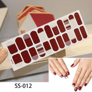 16pcs/sheet Glitter Nail Stickers - BigDigss