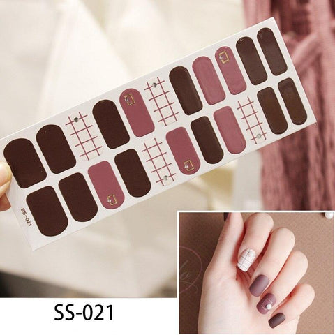 16pcs/sheet Glitter Nail Stickers - BigDigss