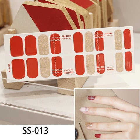 16pcs/sheet Glitter Nail Stickers - BigDigss