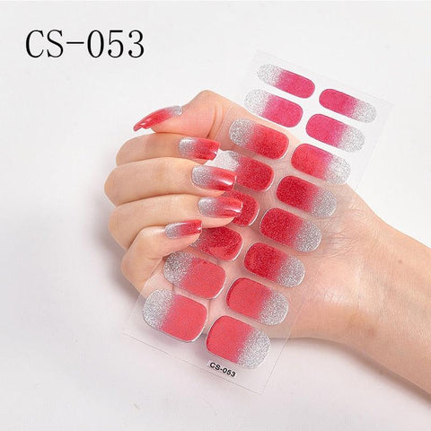 16pcs/sheet Glitter Nail Stickers - BigDigss