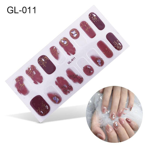 16pcs/sheet Glitter Nail Stickers - BigDigss