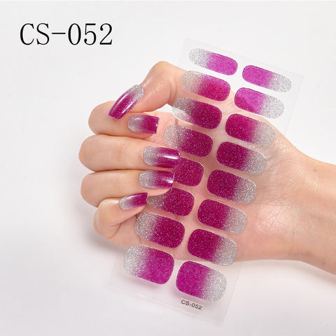 16pcs/sheet Glitter Nail Stickers