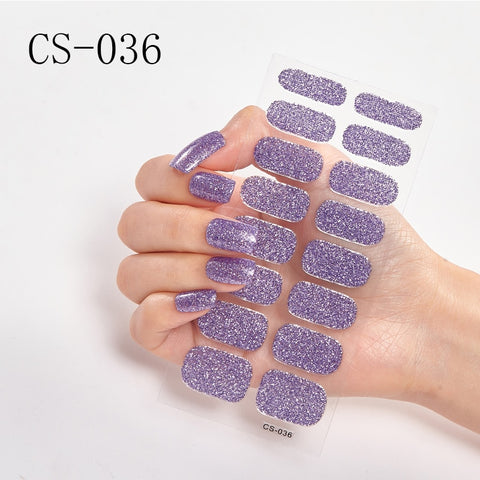 16pcs/sheet Glitter Nail Stickers