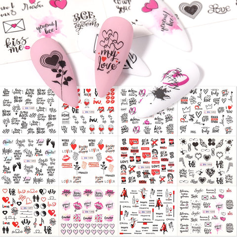 12 Designs Nail Stickers